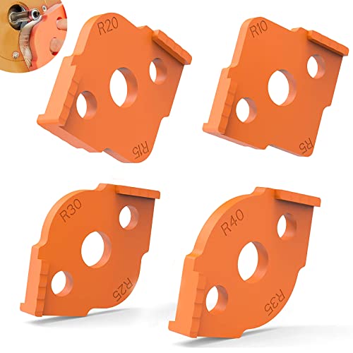 Plantillas para fresadora manual 1 4 plantillas de fresado para fresadora de superficie, plantillas de router, radius jig router, localizador de ángulo R, para desbrozadora manual, máquina de grabado, herramienta de carpintería