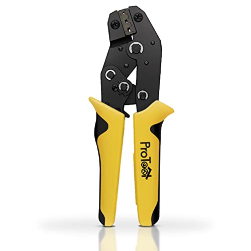 Alicates faston 1 Alicates de engarce Faston, abrazadera de engarce de terminal eléctrico Faston, abrazadera de conector 0.5-1.5 mm², profesional para engastar , Herramienta de Prensado de Trinquete