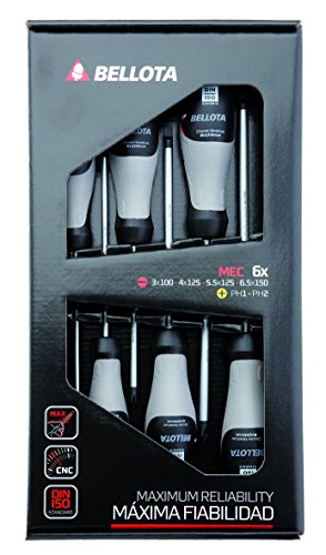 Juego destornilladores palmera 1 Bellota 66292-MEC - Destornilladores, Kit de 6 Destornilladores de mecánico, standard