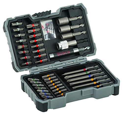 Puntas atornillador profesional 1 Bosch Professional 43 uds. Set de puntas de atornillar y llave de vaso (puntas PH, PZ, hexagonal, T, TH, S, accesorios para taladro y destornillador)