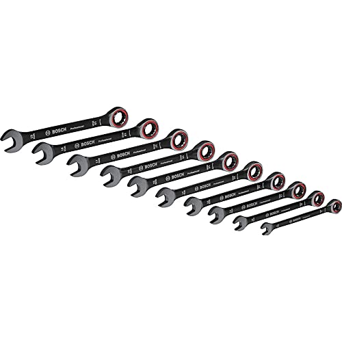 Bosch professional juego de 10 llaves combinadas con función de carraca 1 Bosch Professional - Juego de 10 llaves combinadas con función de carraca (8/10/12/13/14/15/16/17/18/19 mm, en estuche)