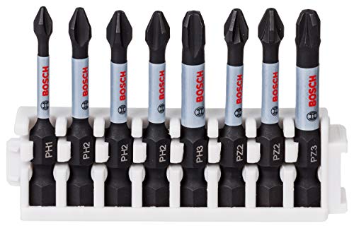 Puntas atornillador impacto 1 Bosch Professional Set De 8 Puntas De Atornillar Impact Control (Pick And Click, Accesorio Para Taladro De Impacto)
