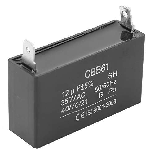 Condensador para generador de gasolina 1 CBB61 Condensador Generador de Gasolina Arranque Condensador de Motor de Aire Acondicionado 350VAC 12UF con Orificio de Montaje