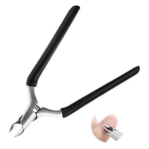 Afilar alicates de corte 1 CGBE Corta Cuticulas Profesional, Alicate Cutículas Cortacuticulas Afiladas de Acero Inoxidable, Pinza Cuticulas con Mango Antideslizante para Eliminación Precisa del Exceso de Cutículas y Piel Muerta