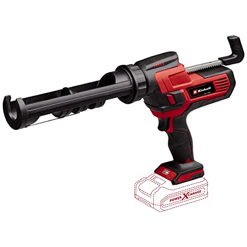 Pistola de silicona a batería 1 Einhell Pistola de cartuchos con batería TE-SG 18/10 Li-Solo Power X-Change (18 V, para cartuchos de 310 ml, hasta 2.000 N, velocidad de giro ajustable, sin batería)
