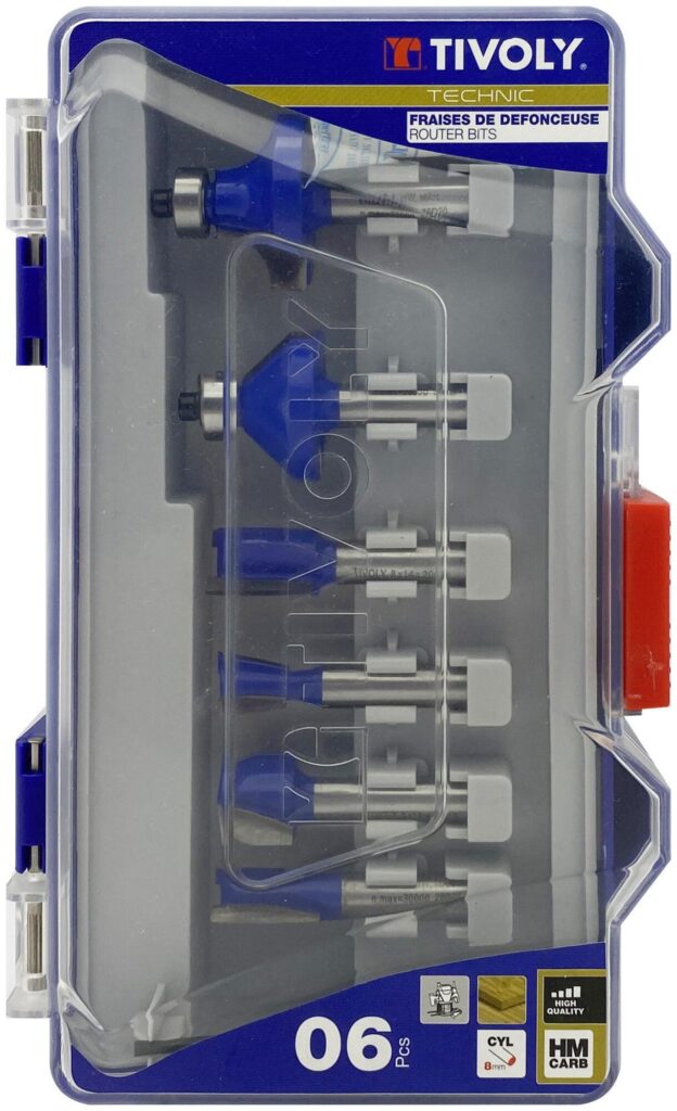 Mesa fresadora leroy merlin 1 Estuche 6 fresas de fresadora mango 8mm