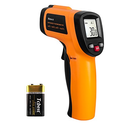 Medidor de temperatura laser wurth 1 Helect (No para Humanos) Termómetro Infrarrojo Digital Láser Sin Contacto, Pistola de Temperatura -50℃ a 550℃ con pantalla LCD