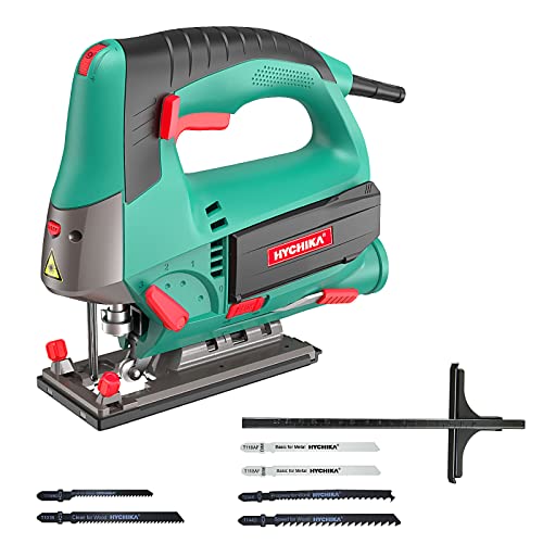 Sierra de calar pendular parkside pstk 800 b2 1 HYCHIKA Sierra de Calar 800W, Corte en Madera: 110mm, 800W 800-3000SPM, Velocidad Ajustable (1-6), 4 Modos de Corte, Corte -45º a 45º, Caja Magnética de Hoja, Cortar Madera Metal Plástico