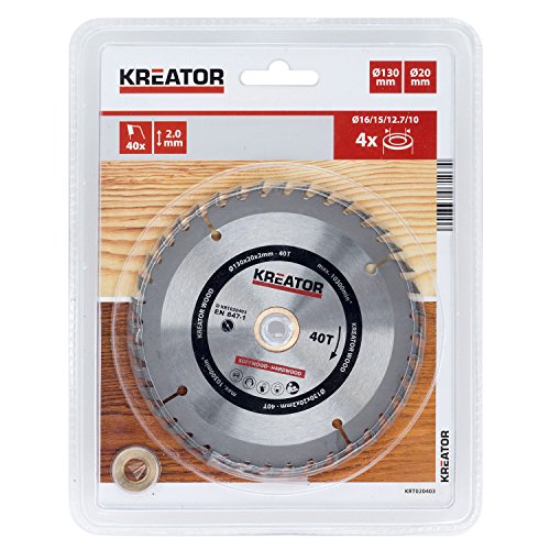 Discos sierra circular parkside 1 KREATOR KRT020403 - Disco de sierra madera 130mm40d