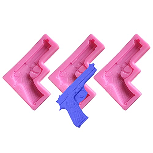 Que se puede hacer con una pistola de silicona 1 Molde con Forma de Pistola Molde Pistola Chocolates Molde para Pistola Cubitos Hielo Molde de Pistola DIY Fabricación de Caramelos Antiadherentes DIY Se Utiliza para Hacer Decoraciones para Pasteles