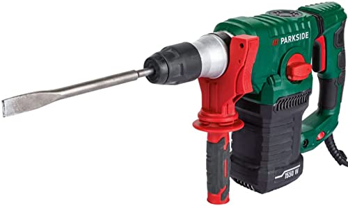 Brocas para martillo perforador parkside 1 Parkside® PBH 1550 - Martillo de perforación y cincel (5 J, 1550 W, con juego de brocas y cinceles)