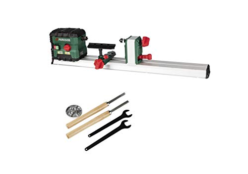 Torno metal parkside 1 Parkside - Torno para piezas de madera de hasta 60 cm de longitud, 550 W de potencia
