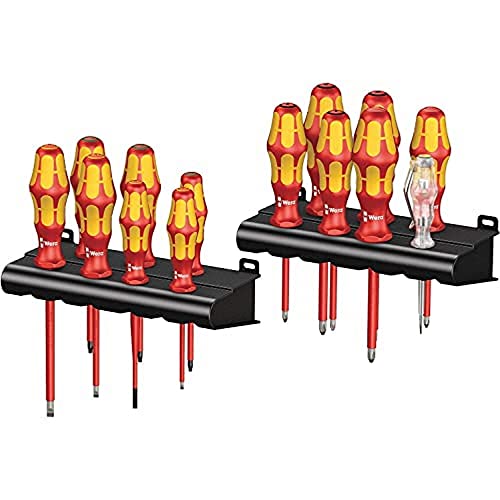 Destornilladores wera 1000v 1 Wera 05105631001 Kraftform Big Pack 100 VDE- Juego de destornilladores, Set 14 Piezas